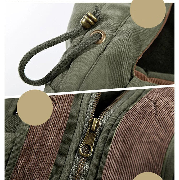 Robuster isolierter Wintermantel mit Kapuze für Männer