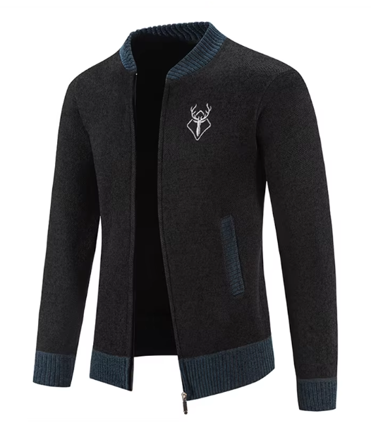 Kuschelige Strickjacke mit Reißverschluss für Männer
