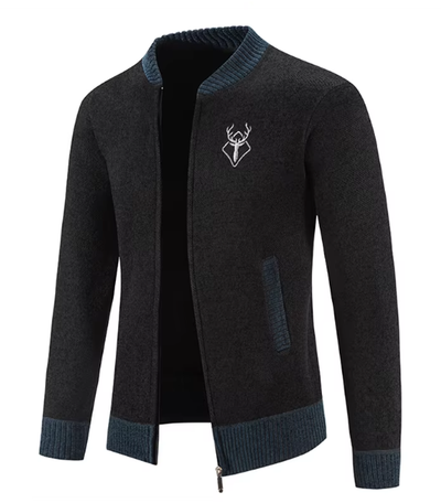Kuschelige Strickjacke mit Reißverschluss für Männer