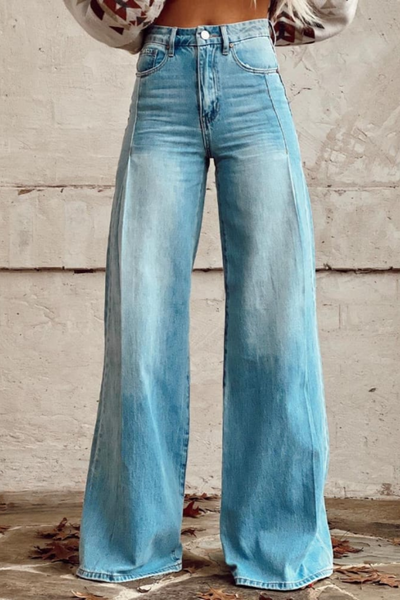 Jamayah | Weite Bein Denim-Hose