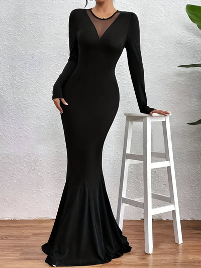 Ute | Elegantes Langärmeliges Mermaid-Maxikleid