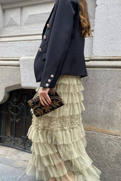 Aurora® | Gestufter Maxirock aus Tüll mit elastischem Bund von City Empress