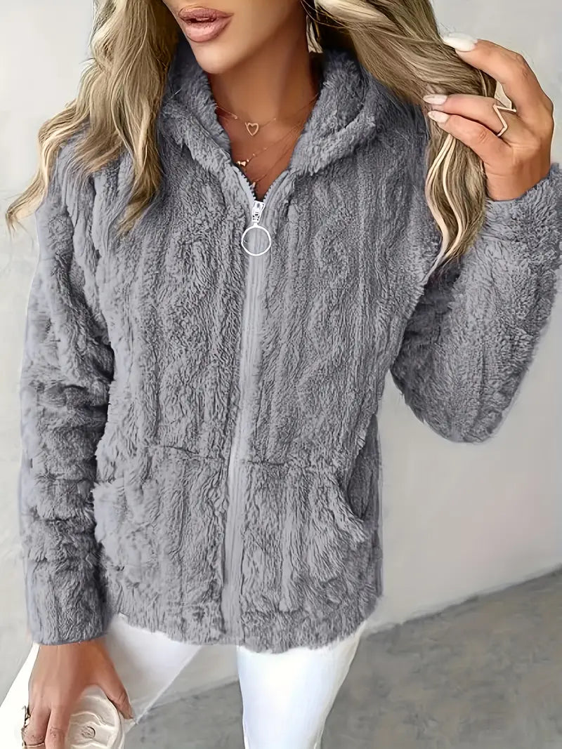 GAELLE | Langarm Kapuzenpullover Mit Reißverschluss