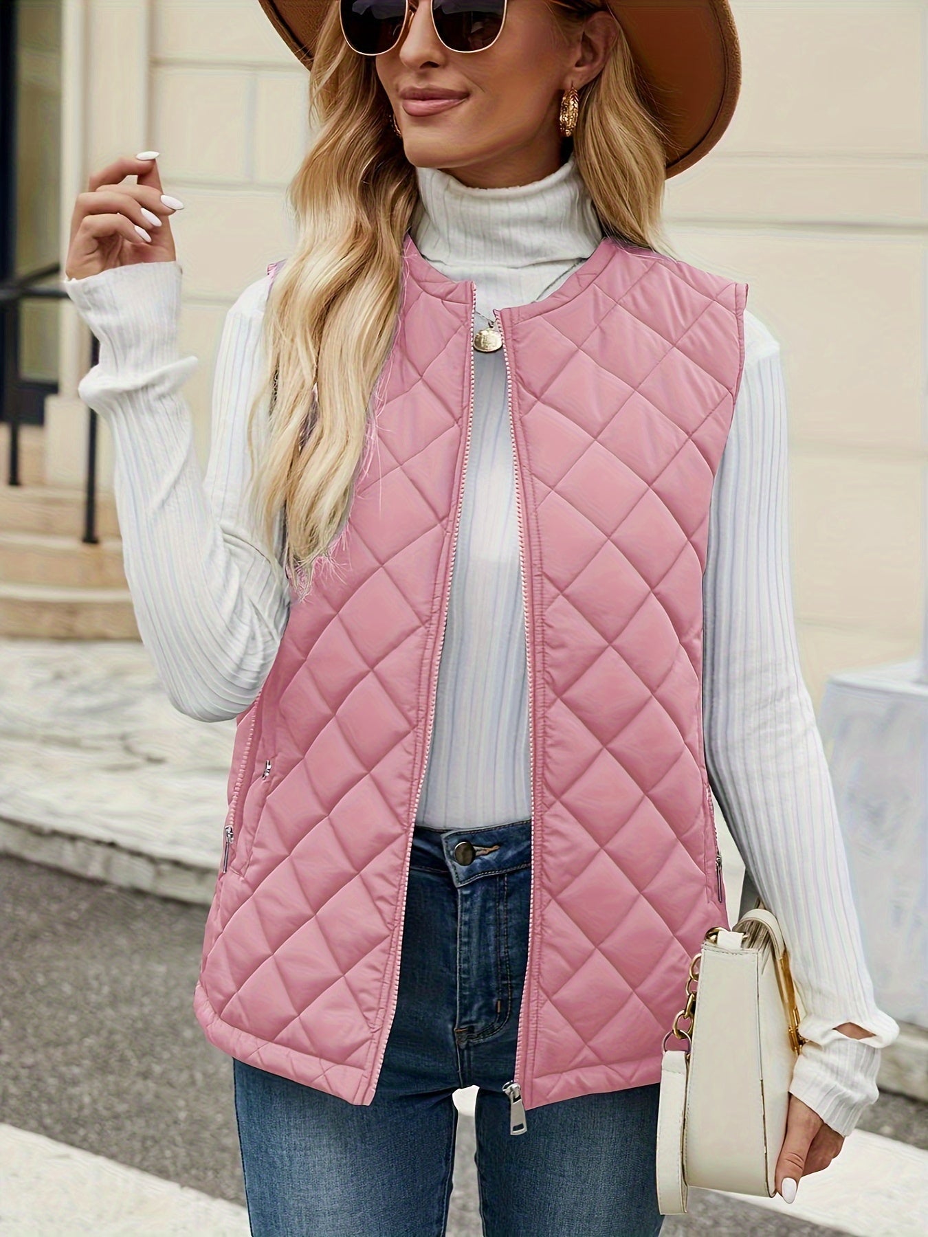 Rosa Stepp-Weste - Mila