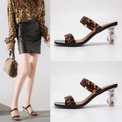 Francesca – High Heels mit Profilabsatz und Leopardenmuster