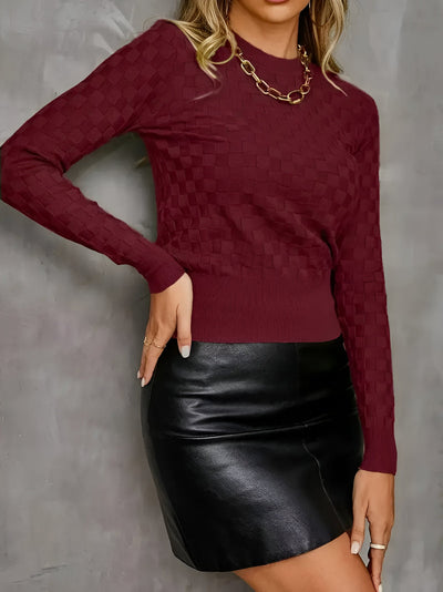 Kiele | Lässiger langärmeliger Strickpullover für Damenbekleidung