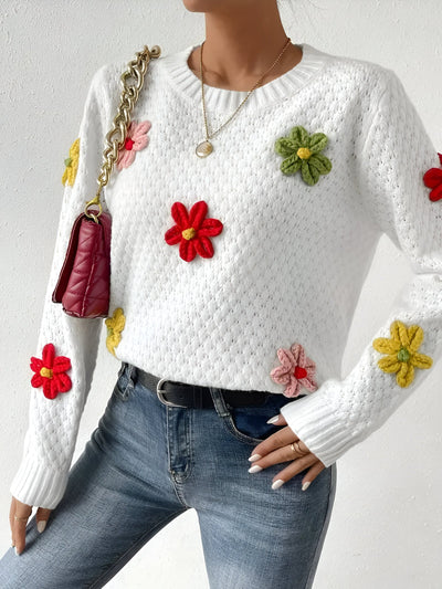 Rilla | Eleganter Pullover mit Blumenmuster