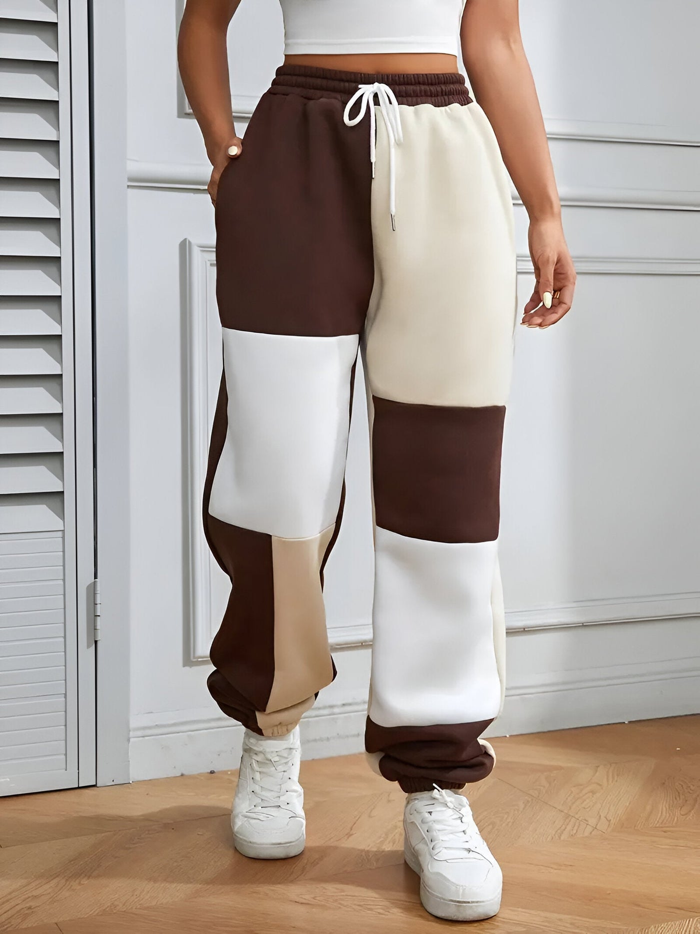 Nele | Color-Block Lockere Jogginghosen – Komfort trifft Stil