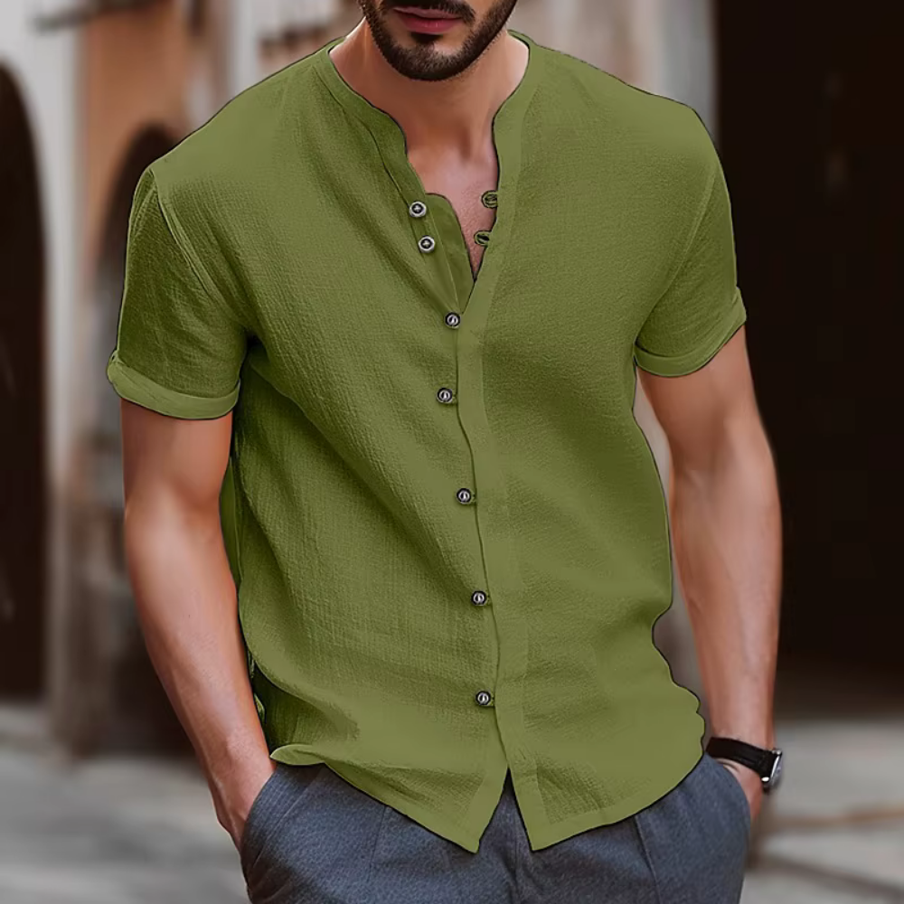 Elvio – Das kurzarmshirt für männer mit stil, leichtigkeit und sommerlichem flair