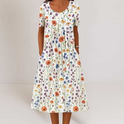 Annette™ | Elegantes bauchbedeckendes Kleid