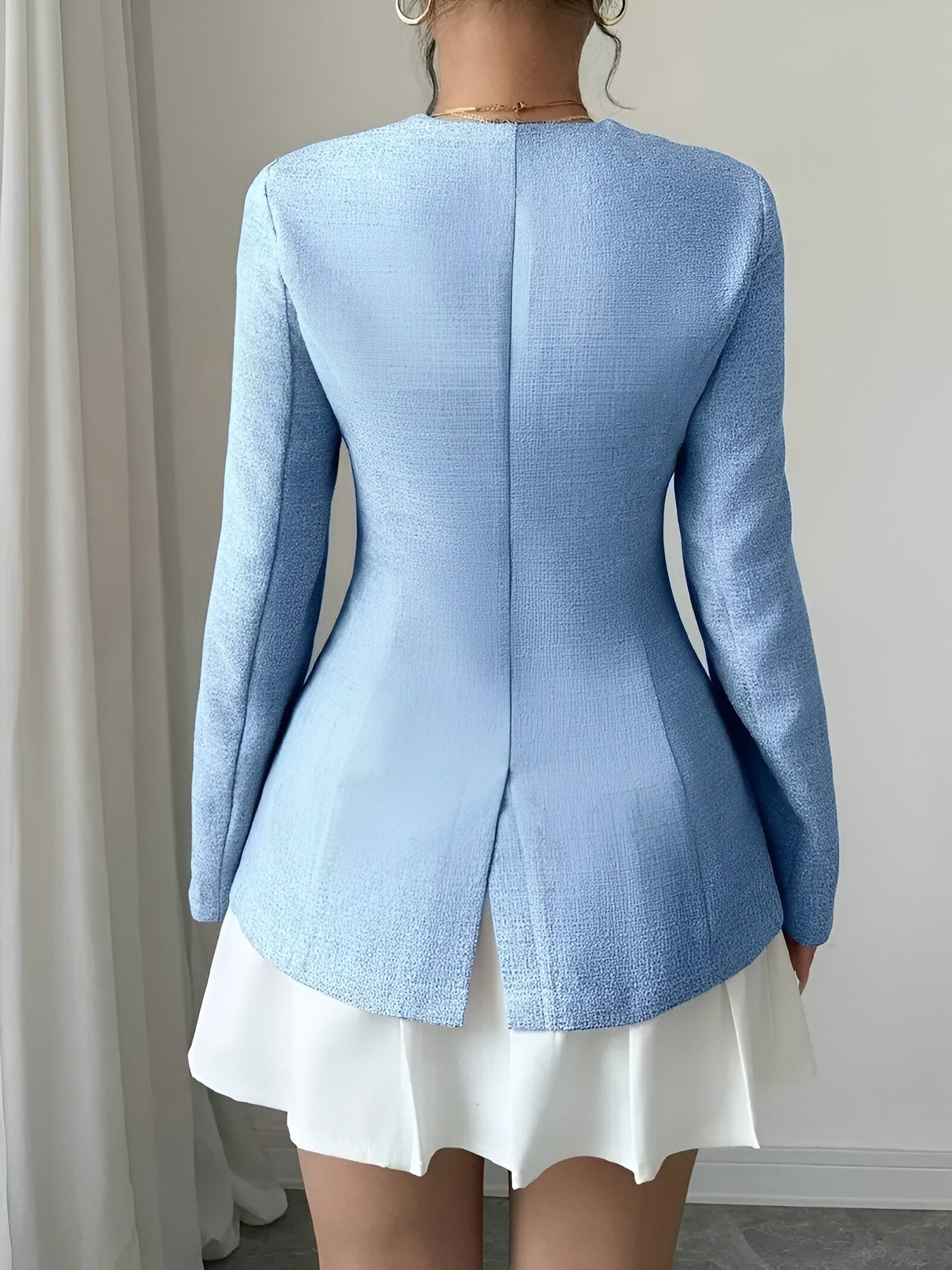 Evalene | Elegante Jacke mit Rüschendetails und langen Ärmeln für Damen