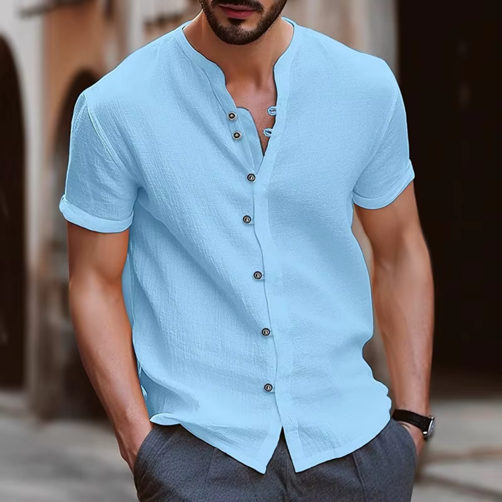 Elvio – Das kurzarmshirt für männer mit stil, leichtigkeit und sommerlichem flair