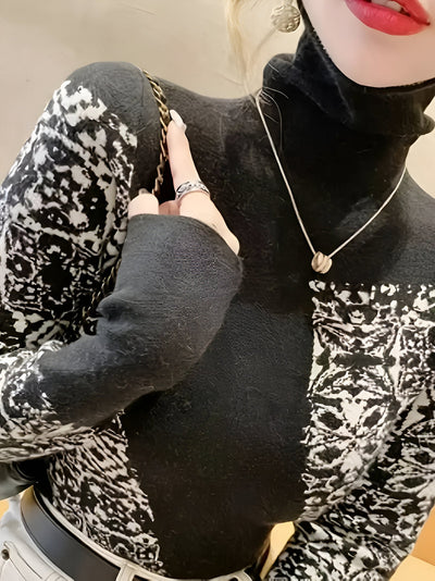 Klee | Eleganter Pullover mit hohem Halsausschnitt für Frauen