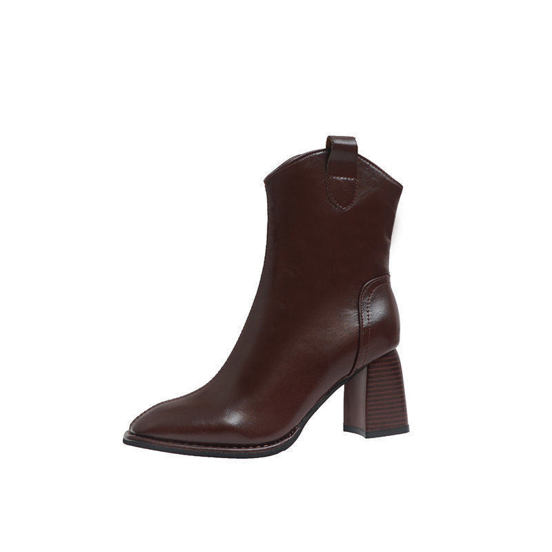 Catherine – Damen Stiefeletten mit Hohem Absatz und Eckigem Zeh