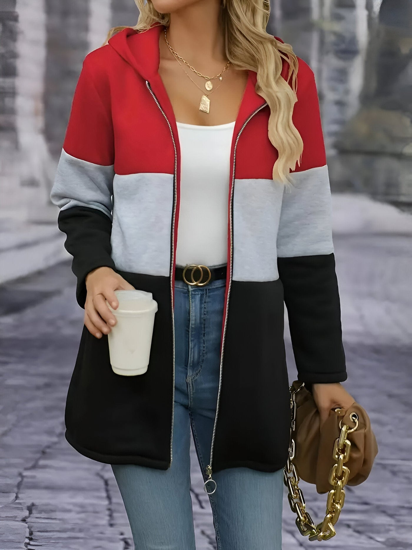 Franziska | Color Block Kapuzenjacke