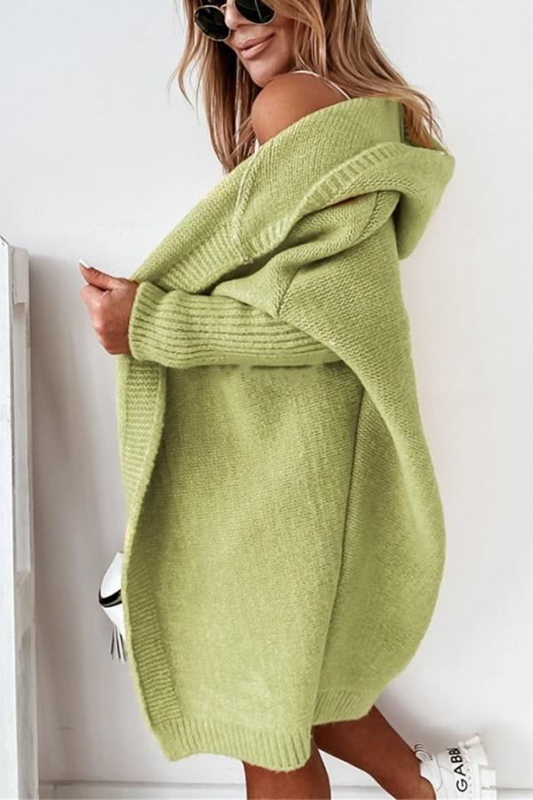 Blaue Kapuzenjacke mit Fledermausärmeln – Lara