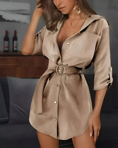 Luca | Stylisches Lace-Up Shirtkleid