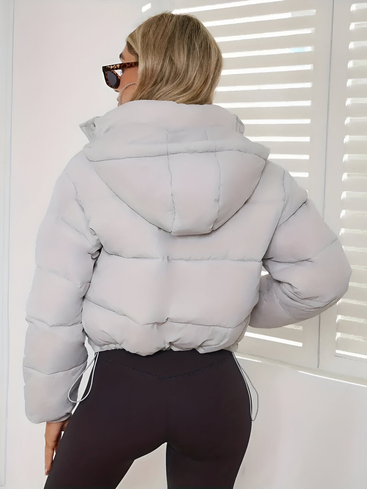 Dana | Ribbed Collar Puffer Jacket