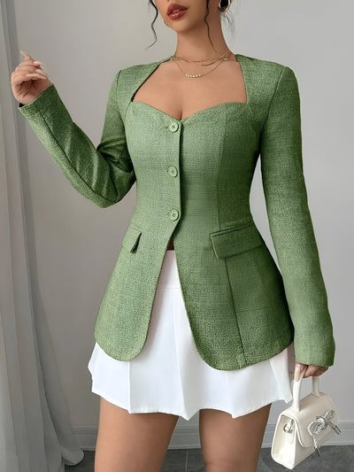 Evalene | Elegante Jacke mit Rüschendetails und langen Ärmeln für Damen