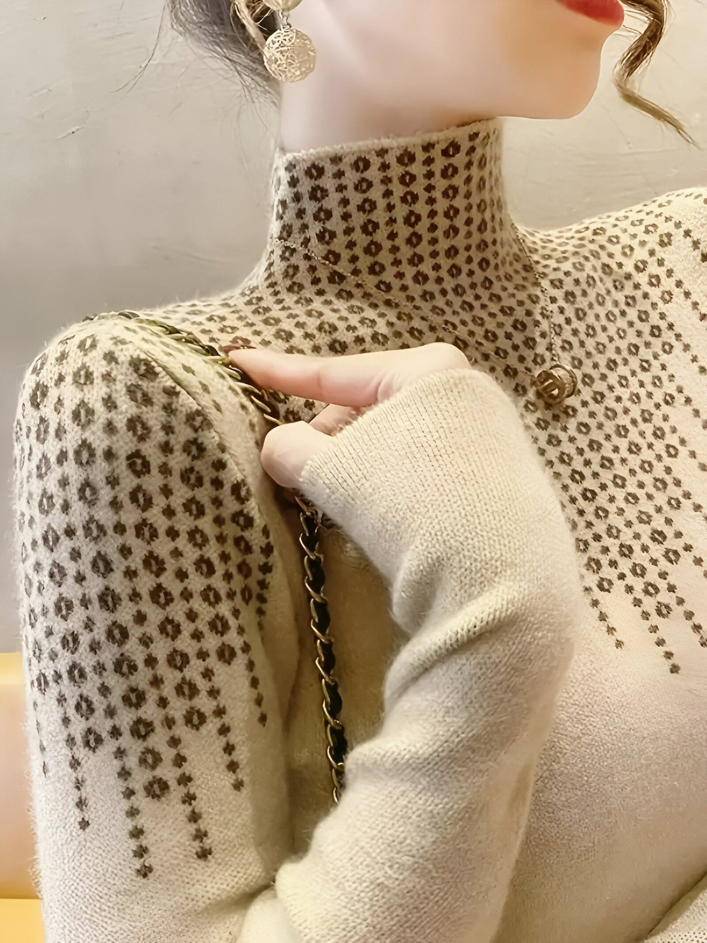 Jerrileen | Schicker Pullover mit Geo-Muster