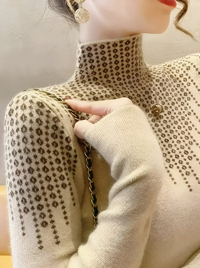 Jerrileen | Schicker Pullover mit Geo-Muster