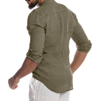 Miles – Langer Herren-Cardigan mit Stehkragen