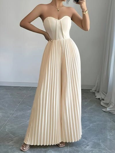 Marcella | Stilvoller Damen-Overall mit romantischem Drapierte Taillenbund