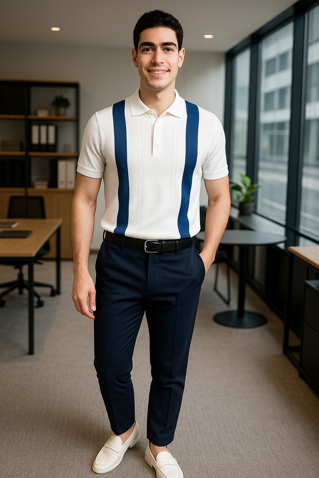 Norello – Das atmungsaktive luxus-polo mit stilvollem reverskragen