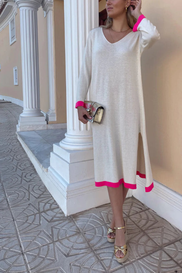 Mila® | Strickkleid mit Manschettenkombination