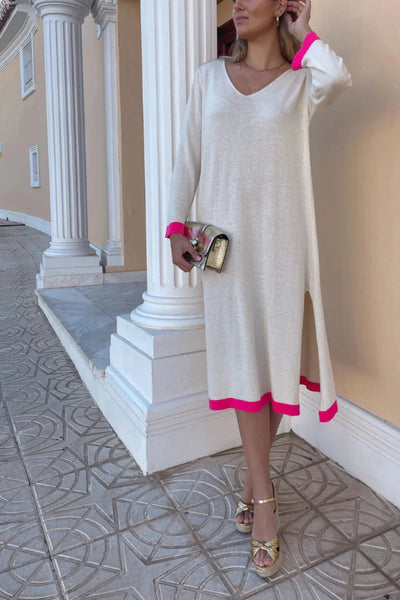 Mila® | Strickkleid mit Manschettenkombination