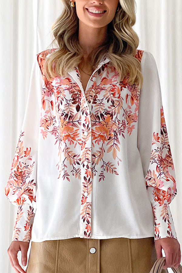 Luna® | Temperamentvolles, langärmliges, einreihiges Hemd mit V-Ausschnitt