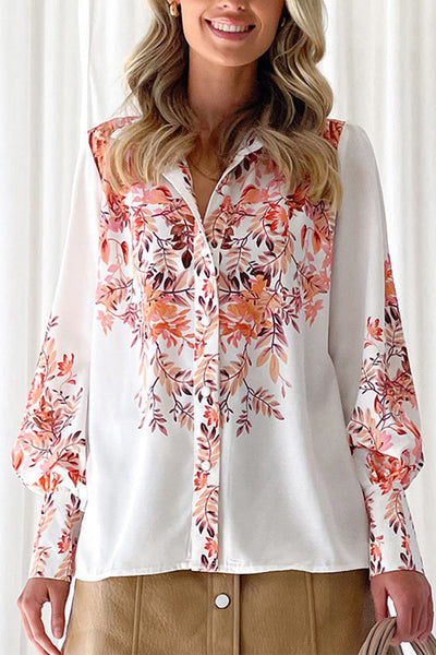 Luna® | Temperamentvolles, langärmliges, einreihiges Hemd mit V-Ausschnitt