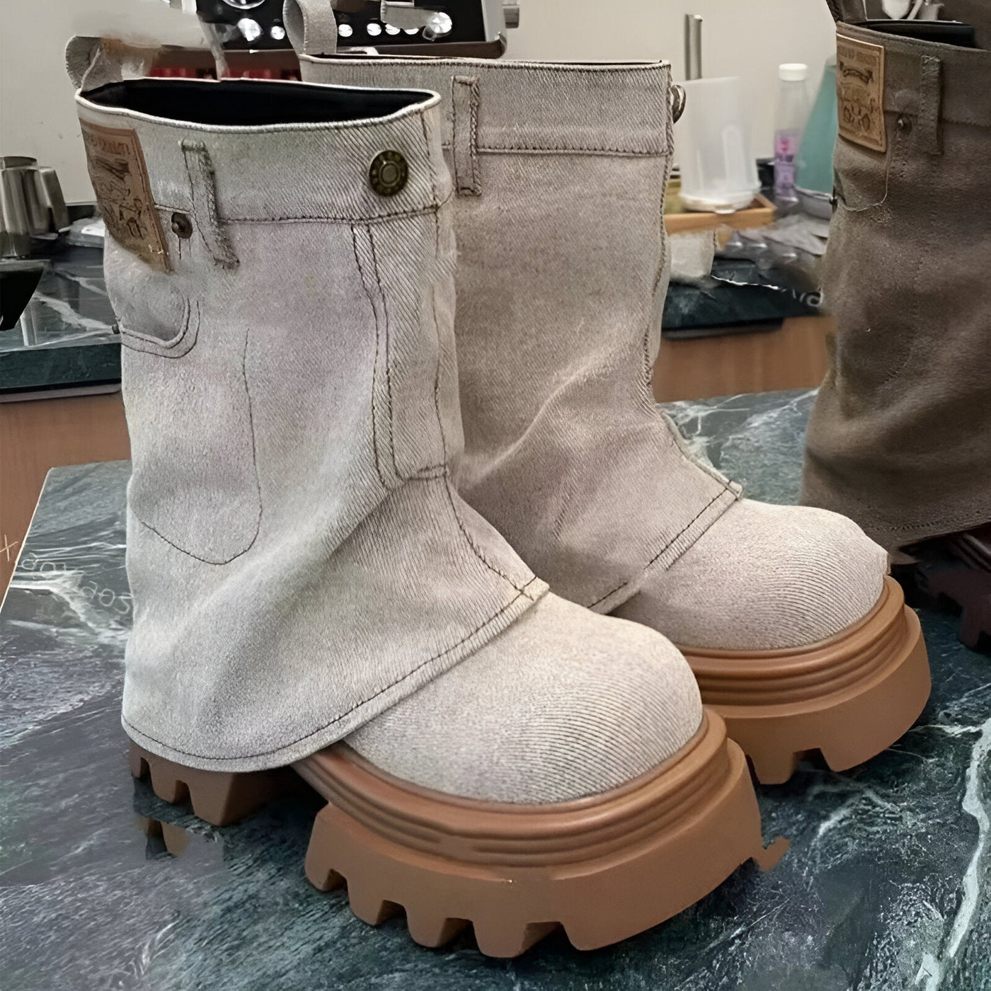 Carina | Stylische Cowboy-inspirierte Chelsea Boots mit mittlerer Schafthöhe