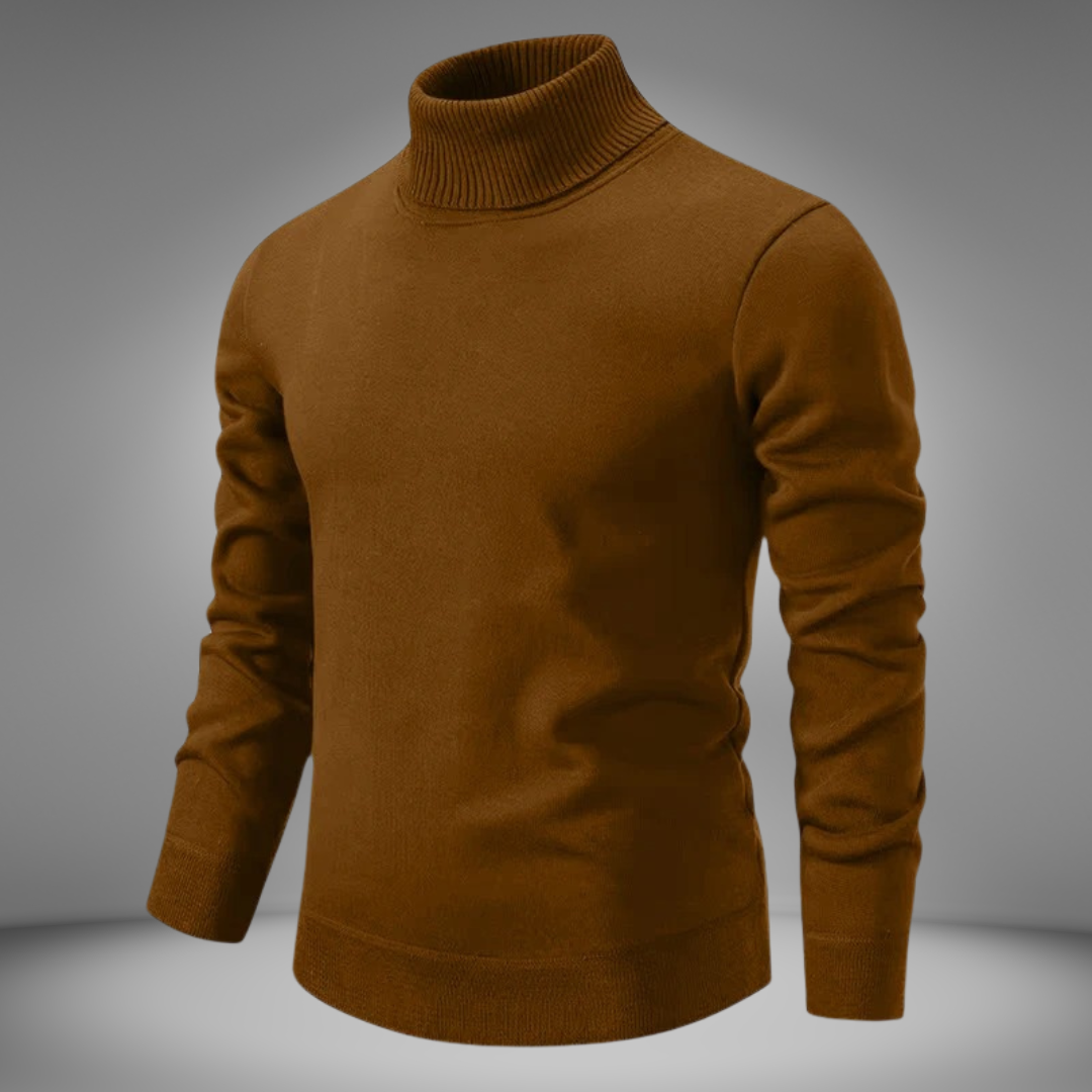Klassischer Rollkragenstrickpullover für Männer