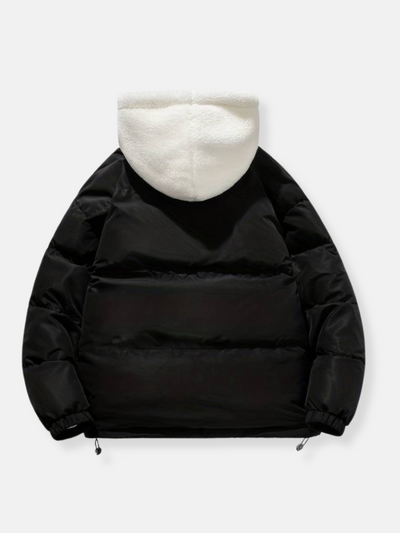 Warme Winterjacke mit Reißverschluss Rosa – Clara