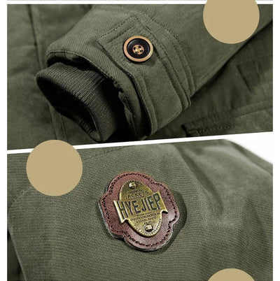 Robuster isolierter Wintermantel mit Kapuze für Männer