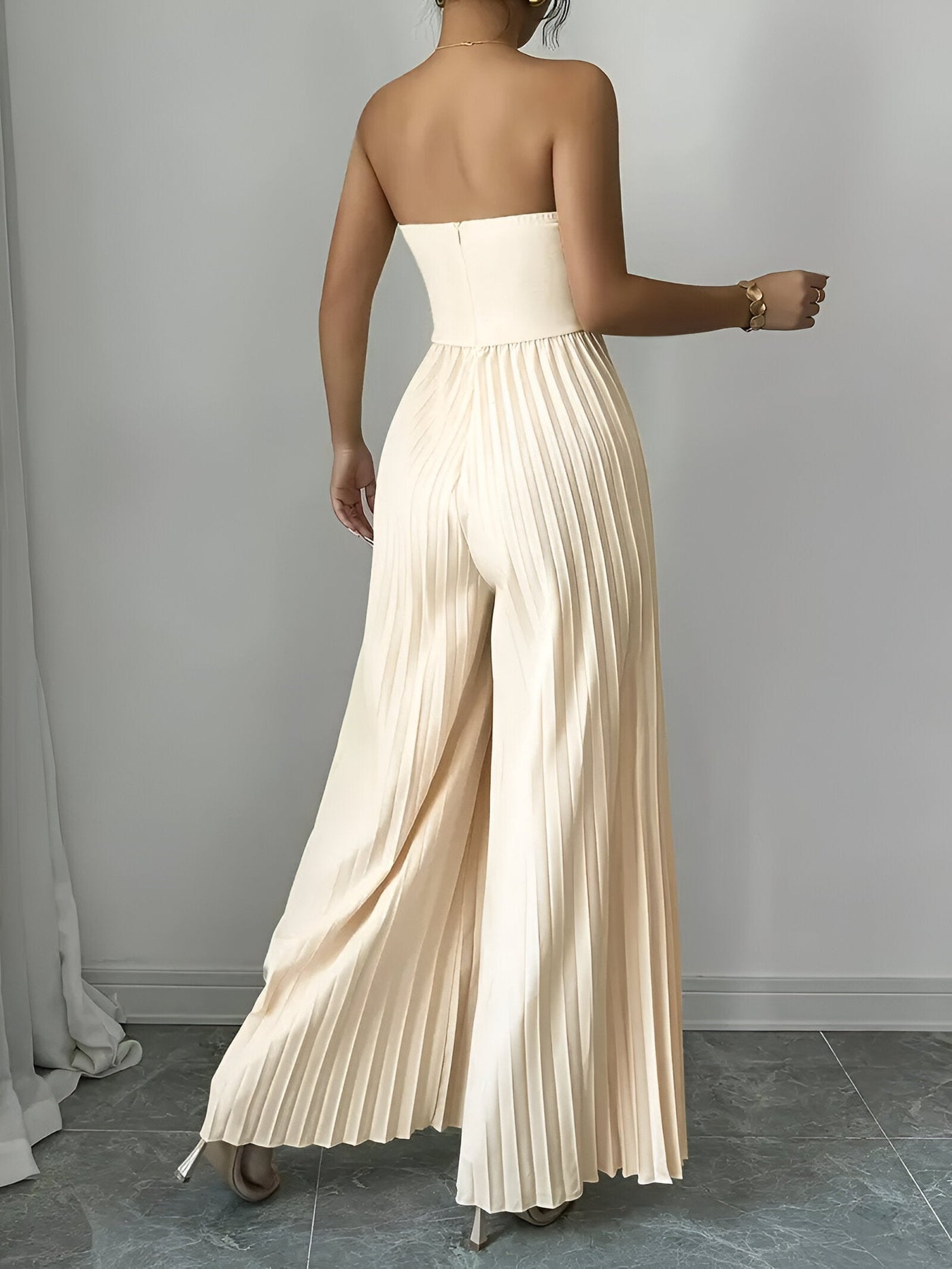 Marcella | Stilvoller Damen-Overall mit romantischem Drapierte Taillenbund