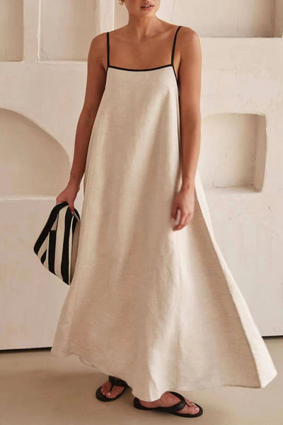 Jesica® | Klassisches, kontrastierendes Strapskleid im Urlaubsstil