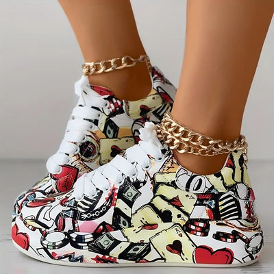 Veronika | Sneakers mit Graffiti-Design