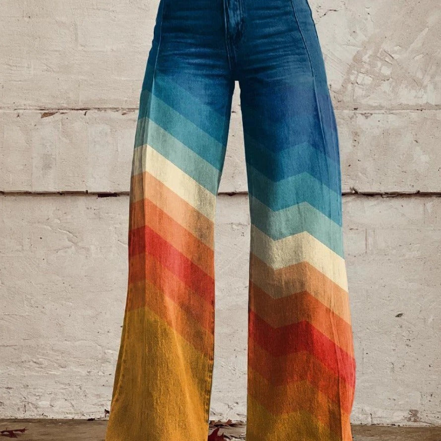 Robyn – Damen-Schlaghosen mit 3D-Thermodruck