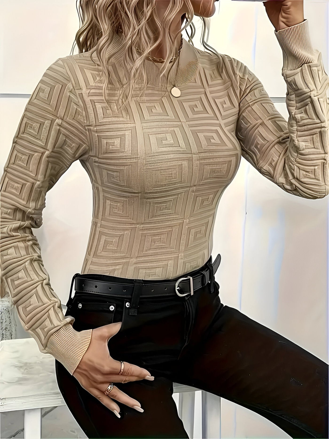 Jenevieve | Eleganter Slim-Fit Strickpullover