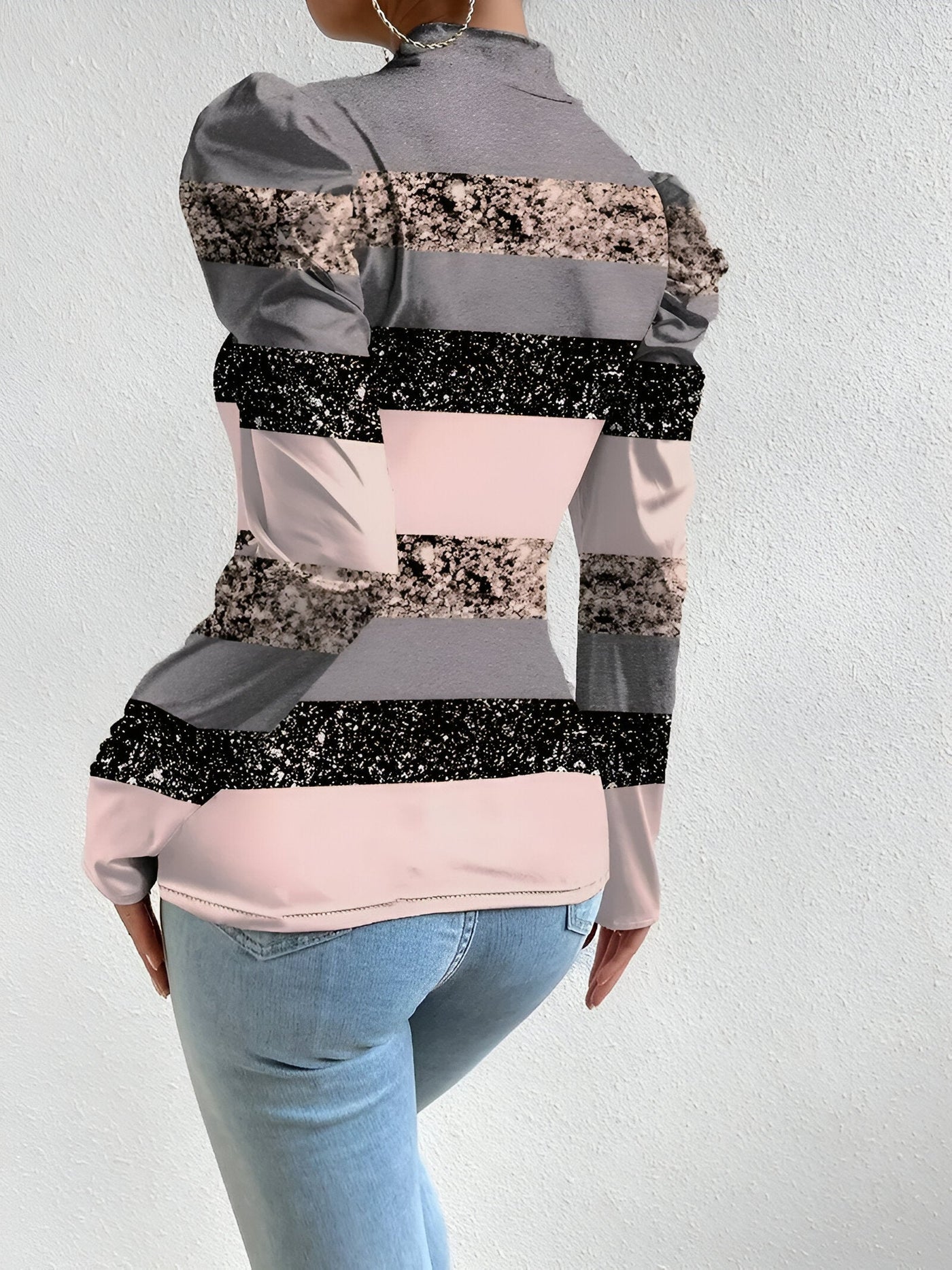 Idalie | Bluse mit Floral Print und Stehkragen