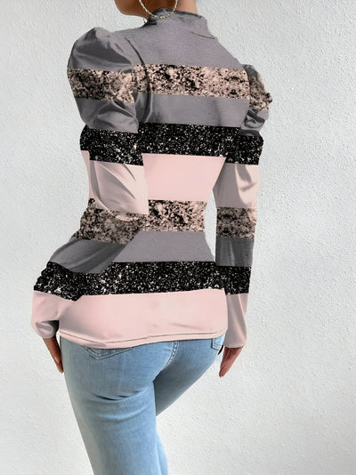 Idalie | Bluse mit Floral Print und Stehkragen