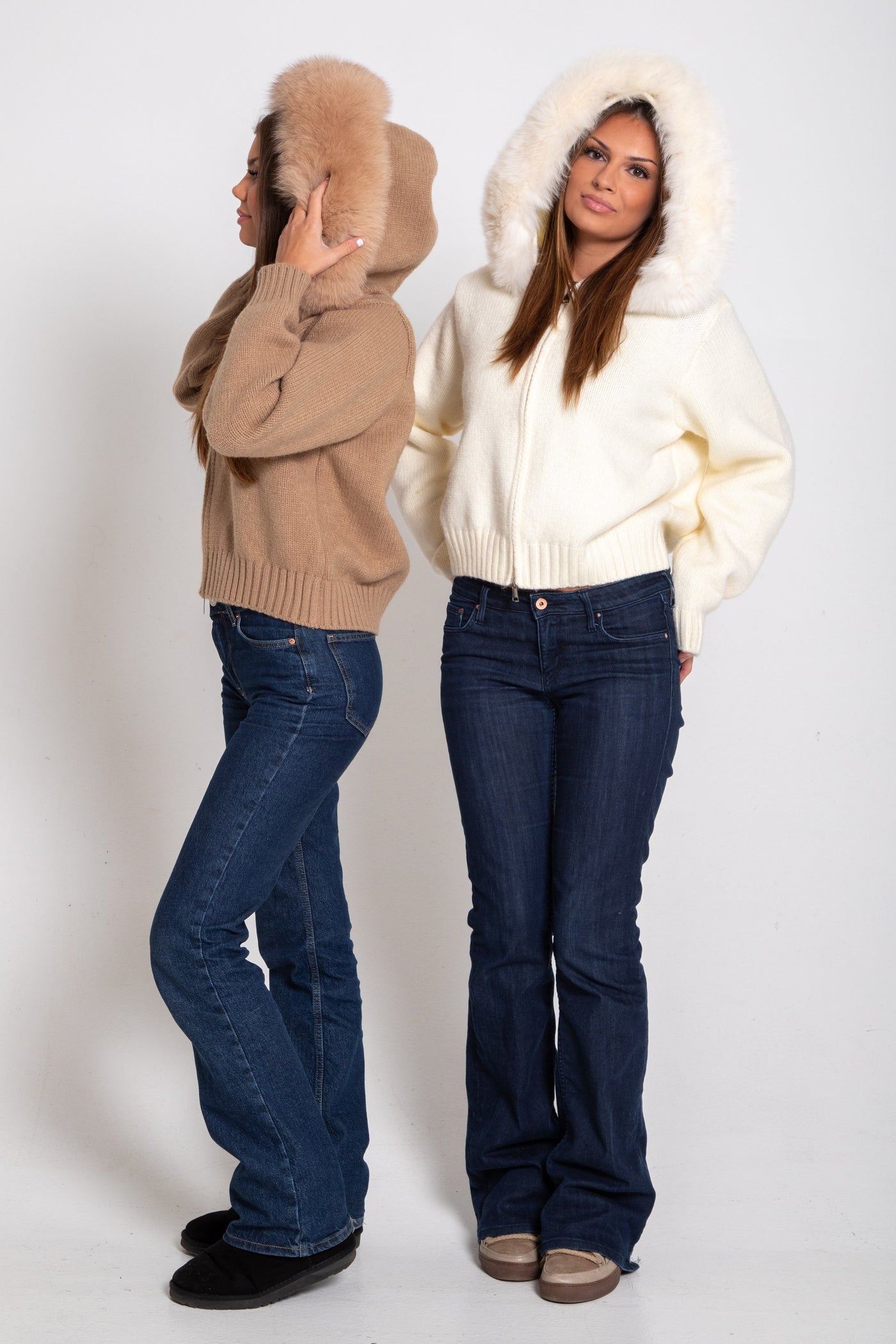 Alicia | Jacke mit Fellkapuze