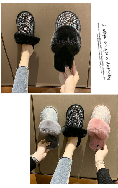 Lisa – Flache Damensandalen mit Strass