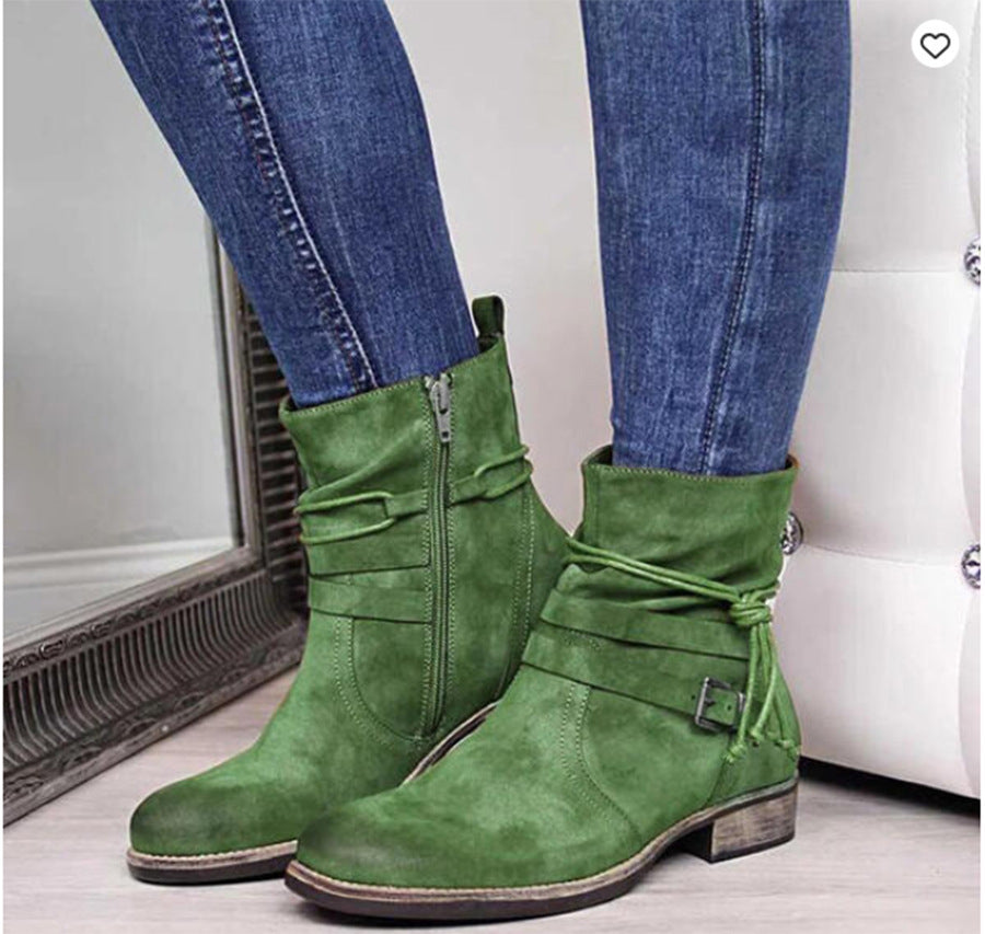 Kelly – Vegane Westernstiefeletten mit Schnalle
