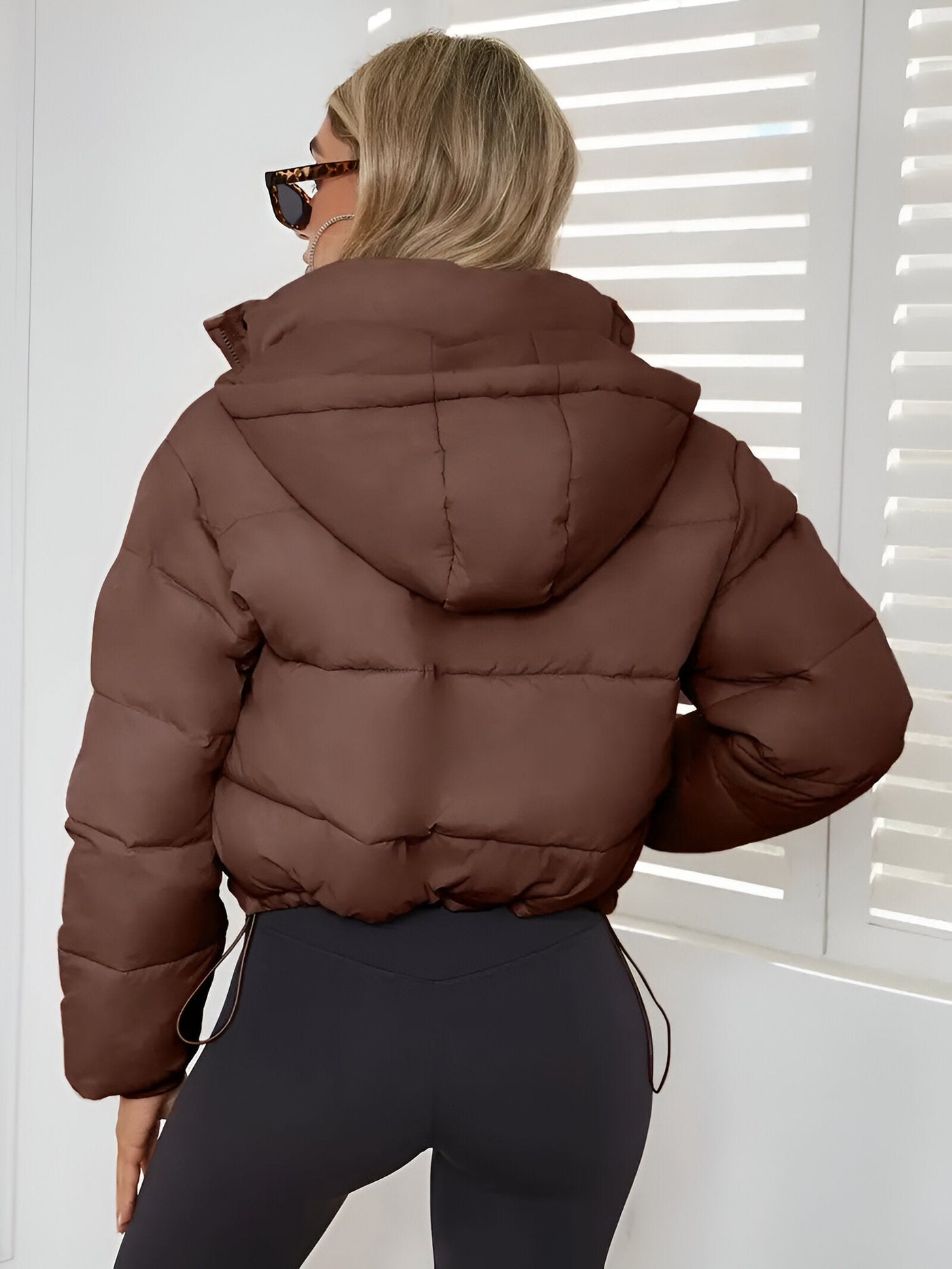 Dana | Ribbed Collar Puffer Jacket