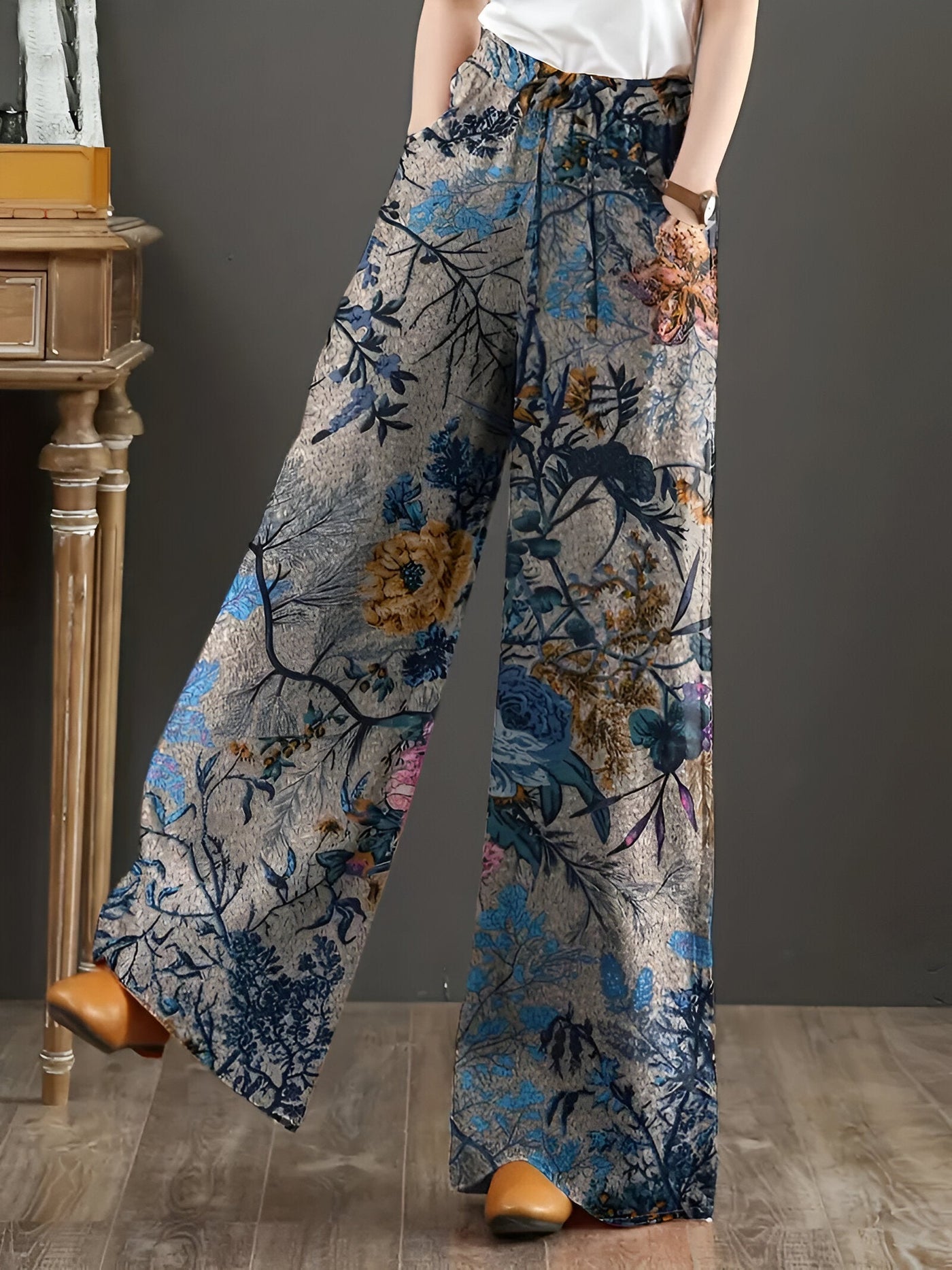 Jessika | Mühelose Blumenmuster-Weite Hose