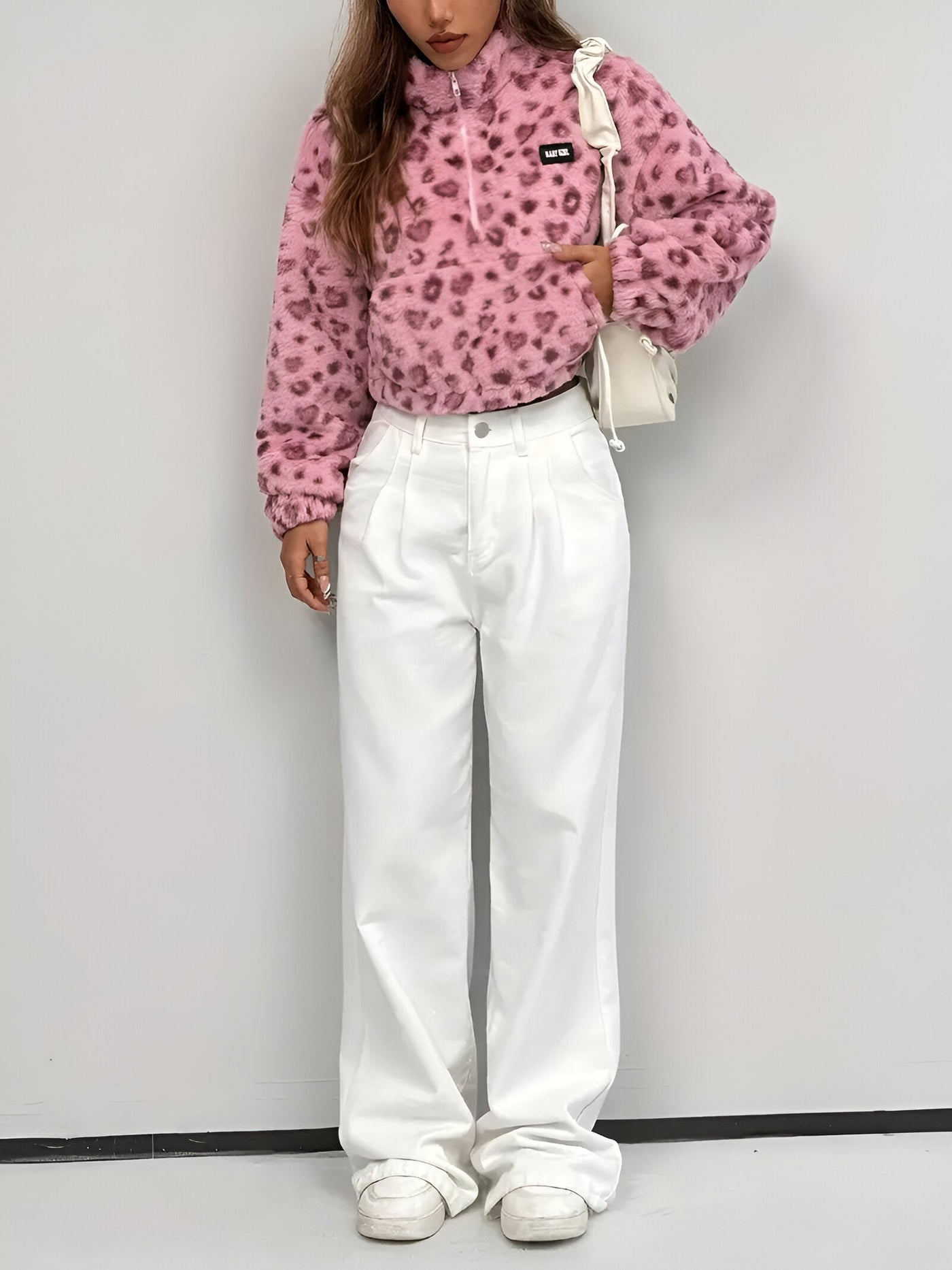 Brinna| Kuschelige Leopard Print Jacke