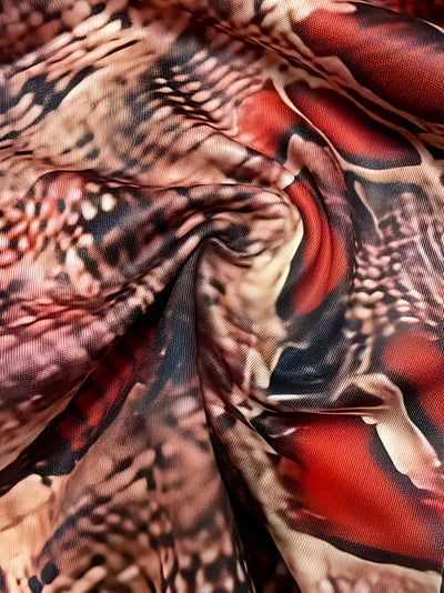 Louisa | Schicke Snake Skin Print Jogginghosen mit Hohem Bund